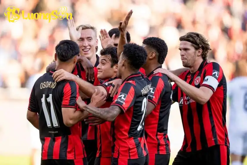 Midtjylland quá vượt trội so với KuPS. (Ảnh: Internet)